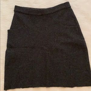 Gray Merrino Wool Skirt